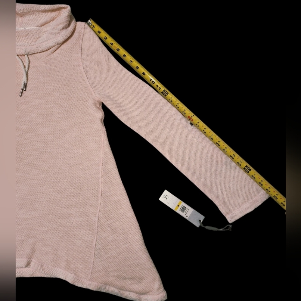 Women's Calvin Klein Cowl Neck Asymmetrical Tunic Sweater Pink Size Medium - Picture 6 of 15
